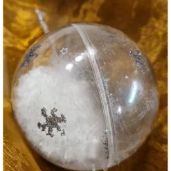 Klare Weihnachtskugeln befüllt, 4 Stück, B-Ware