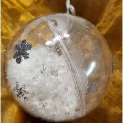 Klare Weihnachtskugeln befüllt, 4 Stück, B-Ware