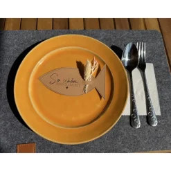 Kleine Aufmerksamkeit Fisch zur Taufe, Kommunion, Konfirmation, Firmung – Tischdeko & Geschenk mit Trockenblumen