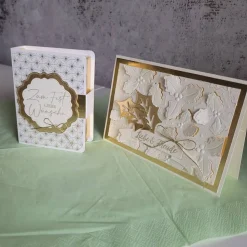 Kleine Buch-Box als Geldgeschenk, Gutscheingeschenk zu Weihnachten mit passender Glückwunschkarte,besondere Geschenkidee