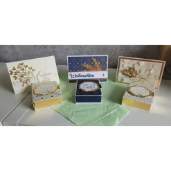 Kleine Buch-Box als Geldgeschenk, Gutscheingeschenk zu Weihnachten mit passender Glückwunschkarte,besondere Geschenkidee