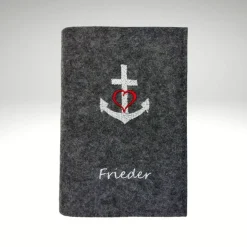KLEINE evangelische Gesangbuch Hülle Filz Glaube Liebe Hoffnung personalisiert Konfirmation