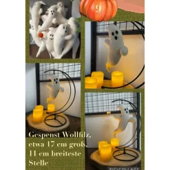 Kleine Filzgeister zum Aufhängen – handgemacht aus Wolle & Baumwollfasern, jeder ein Unikat