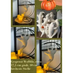 Kleine Filzgeister zum Aufhängen – handgemacht aus Wolle & Baumwollfasern, jeder ein Unikat