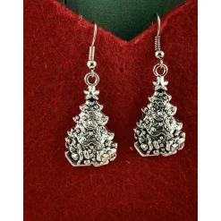 kleine geschmückte Weihnachtsbäumchen als Ohrring * Tannenbaum * Weihnachtsohrringe * Ohrringe * Weihnachtsbaumohrringe