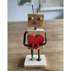 Kleine Holzfigur mit Herz, Geschenk, Mitbringsel für Liebende, Lieblingsmensch,