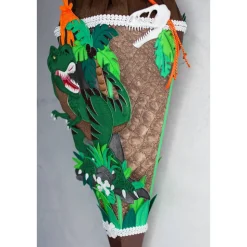 Kleine Schultüte Dinosaurier „T-Rex“ mit Vulkan 41 cm 5-eckig Farbvarianten