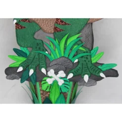 Kleine Schultüte Dinosaurier „T-Rex“ mit Vulkan 41 cm 5-eckig Farbvarianten