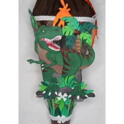 Kleine Schultüte Dinosaurier „T-Rex“ mit Vulkan 41 cm 5-eckig Farbvarianten