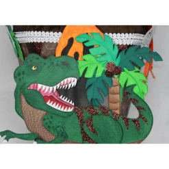 Kleine Schultüte Dinosaurier „T-Rex“ mit Vulkan 41 cm 5-eckig Farbvarianten