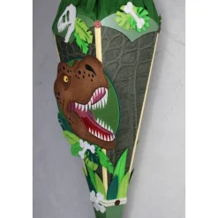 Kleine Schultüte Dinosaurierkopf „T-Rex“ 41 cm 5-eckig