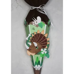 Kleine Schultüte Dinosaurierkopf „Zera“ 41 cm 5-eckig