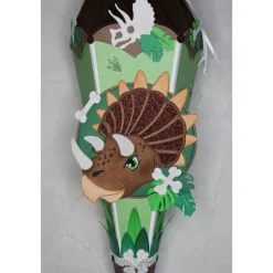 Kleine Schultüte Dinosaurierkopf „Zera“ 41 cm 5-eckig