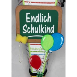 Kleine Schultüte „Endlich Schulkind“ 41 cm 5-eckig Farbvarianten