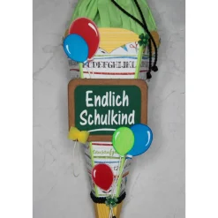 Kleine Schultüte „Endlich Schulkind“ 41 cm 5-eckig Farbvarianten
