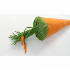 kleine Schultüte Möhren für Geschwister, Geschwistertüte Karotte als Beigeschenk zur Einschulung für Bruder/Schwester