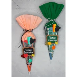 Kleine Schultüte „Tschüss Grundschule“ 41 cm 5-eckig Farbvarianten