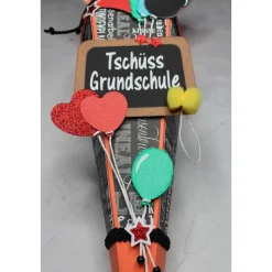 Kleine Schultüte „Tschüss Grundschule“ 41 cm 5-eckig Farbvarianten