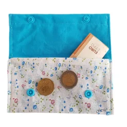 Kleine Stofftasche als Geschenkebeutel – Handgemachter Geldbeutel aus Baumwolle