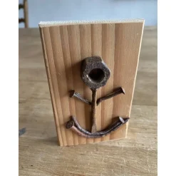 Kleines Holzschild mit Anker, Upcycling, Spruchschild, kleines Geschenk, Home Deko