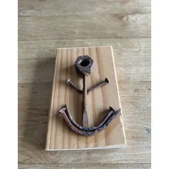 Kleines Holzschild mit Anker, Upcycling, Spruchschild, kleines Geschenk, Home Deko