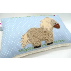Kleines Pony Pferdekissen Namenskissen Taufkissen Kuschelkissen Kindergartenkissen Geburtsgeschenk Pferd Pferdchen Pony