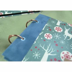 kleines Weihnachtsalbum Weihnachtsstern Hirsche norwegisch Schneeflocken Fotoalbum Album Weihnachten Weihnachtsgeschenk personalisiert Familie Geschenk