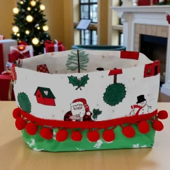 Kleines Weihnachtskörbchen für Gebäck oder Deko