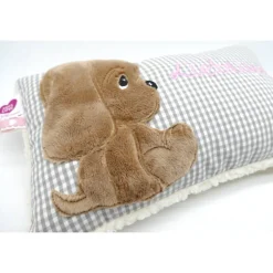 kNamenskissen Taufkissen Kuschelkissen Kindergartenkissen Geburtsgeschenk Kuschliger Hundewelpe