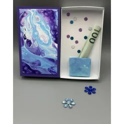 Künstlerische Geldgeschenk Box im Pouring-Design – Originelle Geschenkverpackung