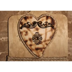 Künstlerische Wanddekoration auf Holzbrett LOVE  Deko aus Holz Wandbild Geschenk Geldgeschenk Collage