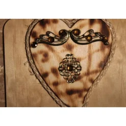 Künstlerische Wanddekoration auf Holzbrett LOVE  Deko aus Holz Wandbild Geschenk Geldgeschenk Collage