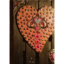 Künstlerische Wanddekoration HERZERL Deko auf Mini-Palette aus Holz Wandbild Muttertagsgeschenk Valentinstagsgeschenk