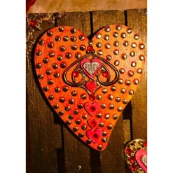 Künstlerische Wanddekoration HERZERL Deko auf Mini-Palette aus Holz Wandbild Muttertagsgeschenk Valentinstagsgeschenk