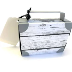 Koffer aus Karton – Handgemachte Geschenkverpackung für Urlaub, Reisegutschein oder Geldgeschenk (12x9x3,5cm)