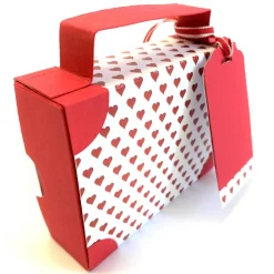 Koffer aus Karton – Handgemachte Geschenkverpackung für Urlaub, Reisegutschein oder Geldgeschenk (12x9x3,5cm)