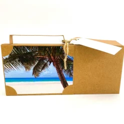 Koffer aus Karton – Handgemachte Geschenkverpackung für Urlaub, Reisegutschein oder Geldgeschenk (15x11x3,5cm)