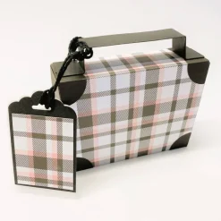 Koffer aus Karton – Handgemachte Geschenkverpackung für Urlaub, Reisegutschein oder Geldgeschenk (12x9x3,5cm)