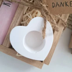 Kollegin mit Herz Kollege Geschenk Geschenkset Dankeschön Dekoherz Kerzenhalter Herz Kerzenset Geschenkset Stabkerze Hol