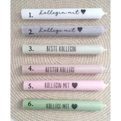 Kollegin mit Herz Kollege Geschenk Geschenkset Dankeschön Haus / Lichthaus Kerzenhalter Herz Kerzenset Geschenkset Stabk