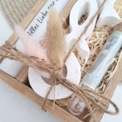 Kommunion Geldgeschenk Kommunionsgeschenk Geschenkset zwei Fische Kerzenhalter rund und Reagenzglas Jungen Mädchen Kommu