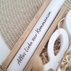 Kommunion Geldgeschenk Kommunionsgeschenk Geschenkset zwei Fische Kerzenhalter rund und Reagenzglas Jungen Mädchen Kommu