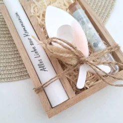 Kommunion Geldgeschenk Kommunionsgeschenk Kerzenhalter Fisch Reagenzglas Geschenkset Jungen Mädchen Kommunionskerze Guts