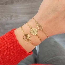 Kommunion Geschenk Mädchen – Armband mit Karte & Geschenkbox aus Edelstahl - Kommunionsgeschenk