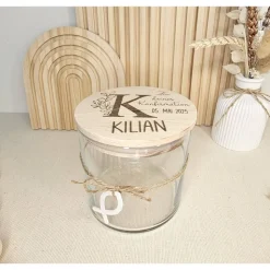 Kommunion Geschenk Naschglas personalisiert Vorratsglas