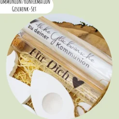 Kommunion oder Konfirmation Geschenk-Set | personalisierbar | Geldgeschenk | Geschenkidee | Glaube | Kirche