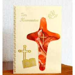 Kommunionkarte  - Unikat mit Encaustic-Malerei