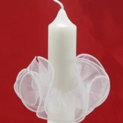 Kommunionkerze Fisch blau mit goldenem Kelch, handverziert, Kommunionkerze mit Namen und Datum, Kommunionkerze für Junge