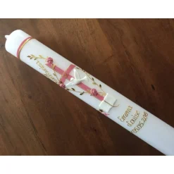 Kommunionkerze Mädchen rosa