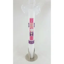 Kommunionkerze pink für Mädchen